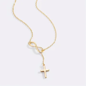 Infinity Cross Pendant Necklace